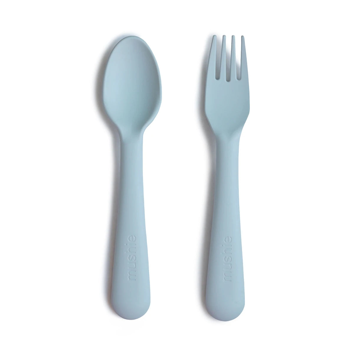 Mushie Fork/Spoon Set - Powder Blue