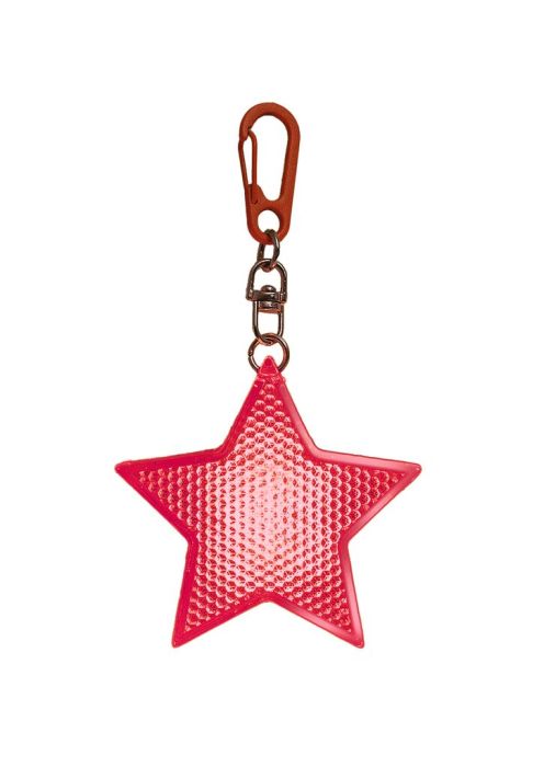 Glowing LED Star with Carabiner, Red