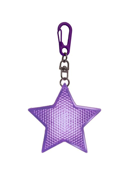 Glowing LED Star with Carabiner, Purple