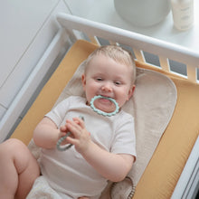 Load image into Gallery viewer, Flower Teether Bracelet &#39;&#39;Cambridge Blue, Clementine, Natural&#39;&#39;
