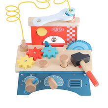 Load image into Gallery viewer, Wooden Play Workbench Activity Toy
