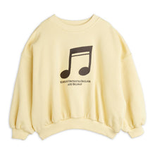 Load image into Gallery viewer, Note Embroidered Sweatshirt Yellow, GOTS Organic Cotton
