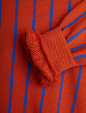 Lade das Bild in den Galerie-Viewer, Vertical Stripe AOP Sweatshirt Red, GOTS Organic Cotton
