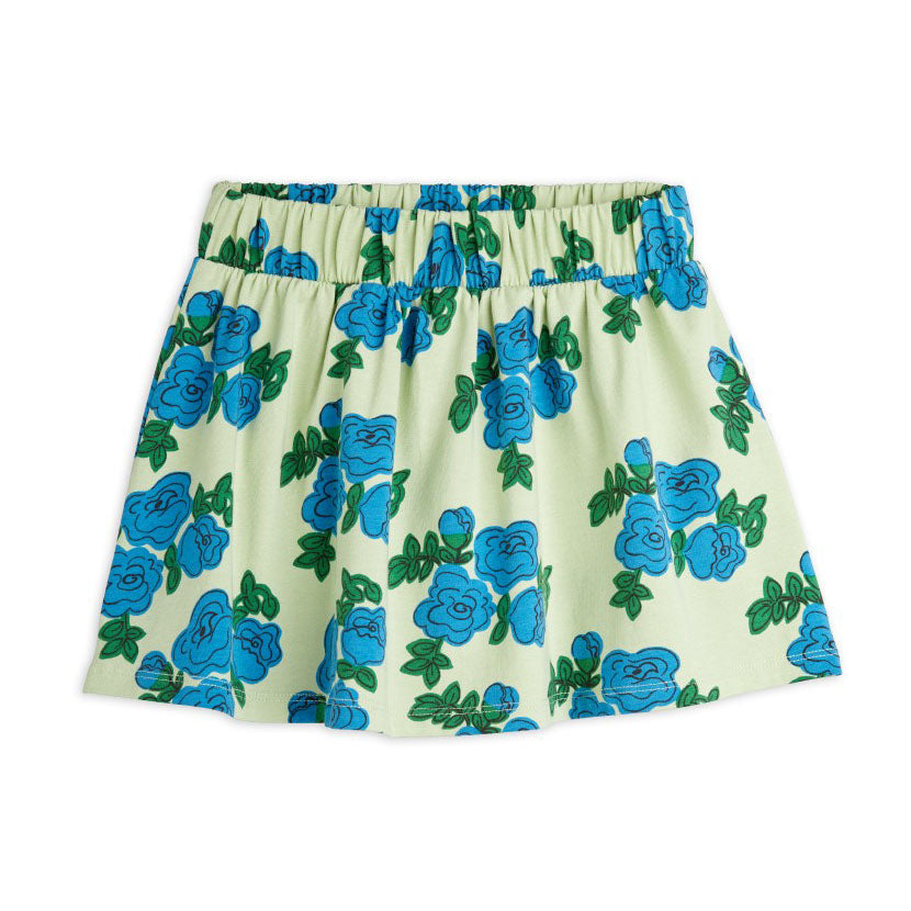 Blue Roses Skirt, 100% GOTS Organic Cotton