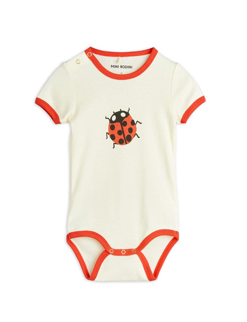 Baby Bodysuit Ladybugs, 100% GOTS Organic Cotton