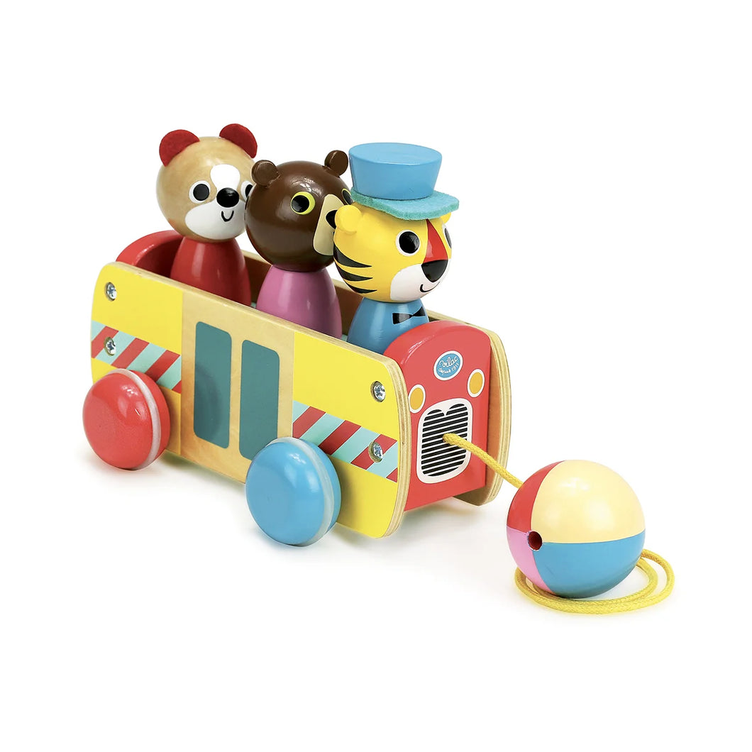 Wooden Coach Pull Toy