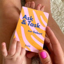 Load image into Gallery viewer, &#39;&#39;Ask &amp; Task&#39;&#39; Birth, Fun Question Cards for Expecting Parents
