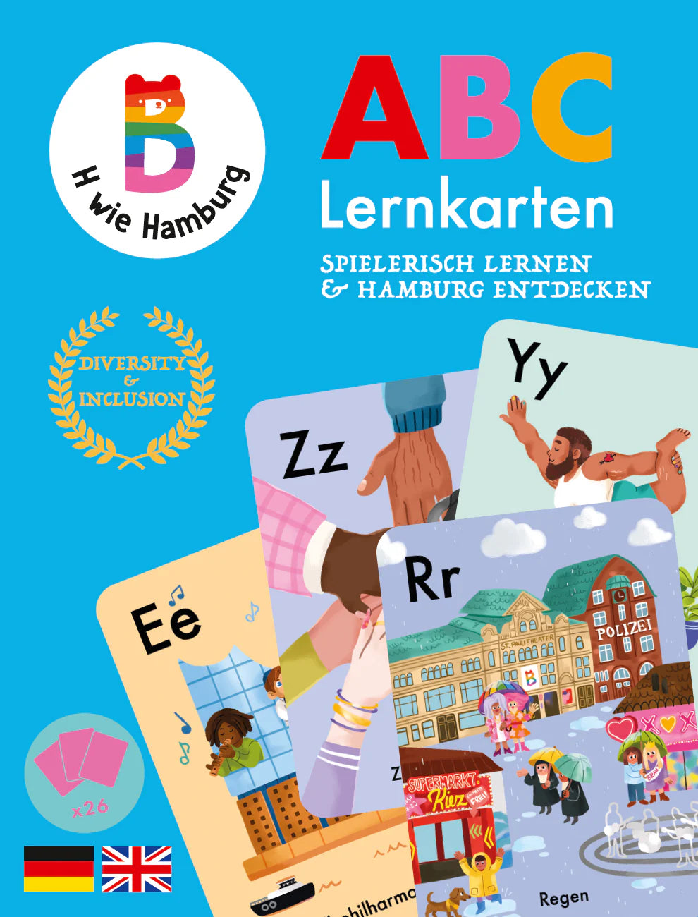 Hamburg ABC Lernkarten, German Language