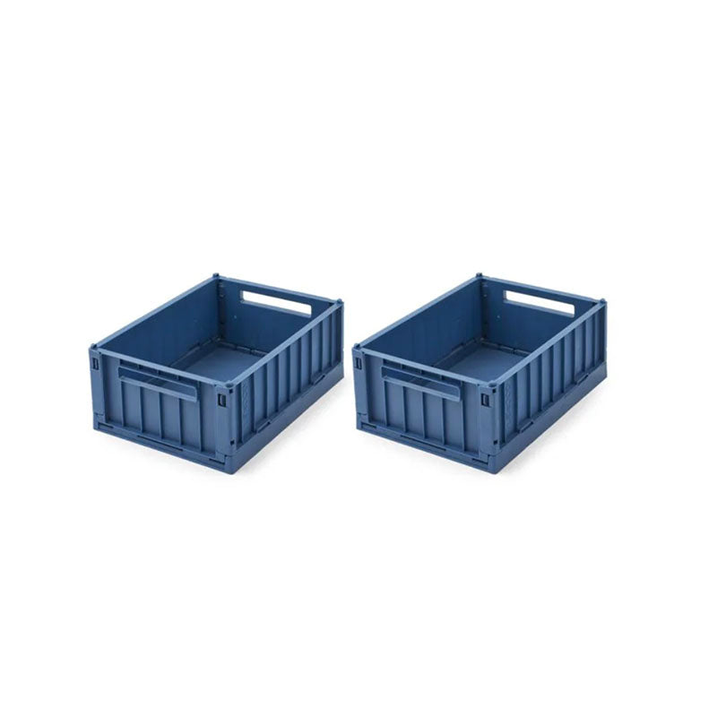 Weston Aufbewahrungsbox, 2er-Pack, klein „Indigoblau“