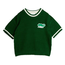 Lade das Bild in den Galerie-Viewer, Lizard Crochet Knit T Shirt Green, 100% GOTS Organic Cotton
