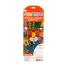 Load image into Gallery viewer, Paintology Paint by Number Canvas Kit &#39;&#39;Tiger Eyes&#39;&#39;
