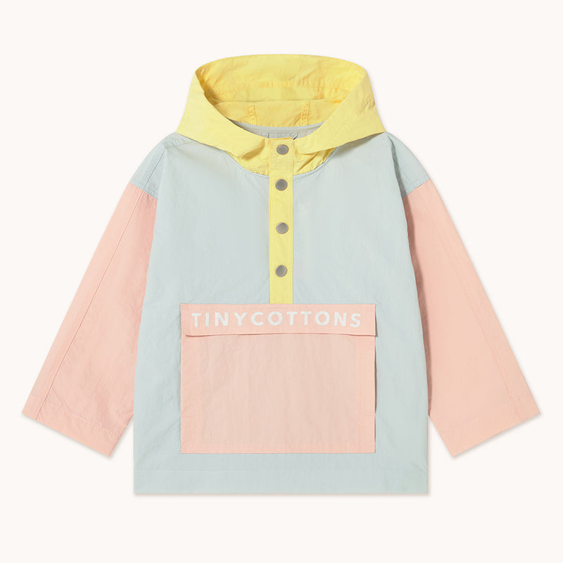 Color Block Jacket, Pastel Blue / Mellow Yellow