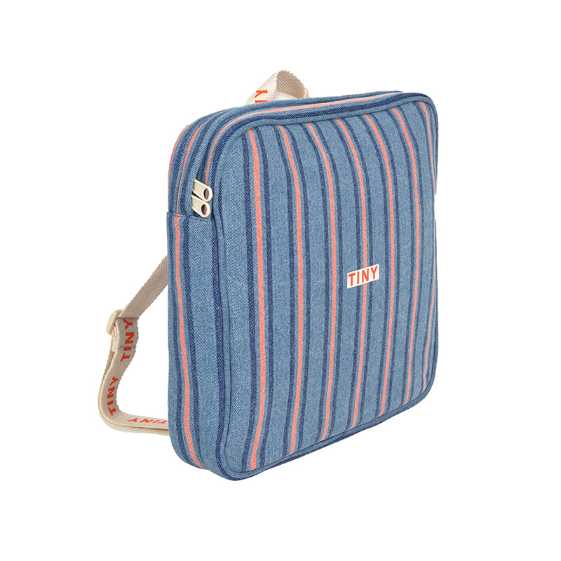 Toddler Backpack, Stripes Denim