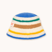 Load image into Gallery viewer, Multicolour Stripes Bucket Hat, Light Cream
