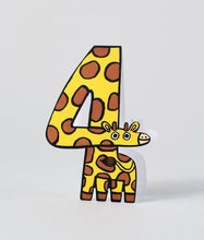 Lade das Bild in den Galerie-Viewer, Giraffe „4. Geburtstag“ Kindergeburtstagskarte
