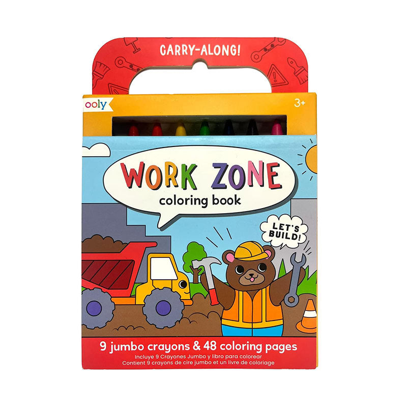 Set aus Malbuch und Jumbo-Buntstiften „Work Zone“