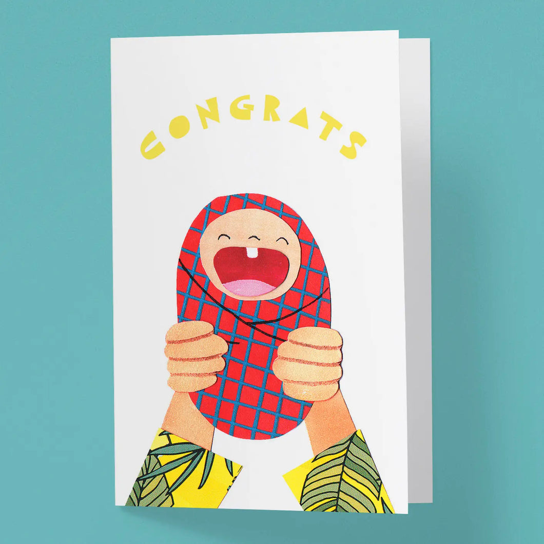 Greeting Card ''Congrats'' Yellow