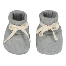 Lade das Bild in den Galerie-Viewer, Gerippte Baby-Stiefel „Grey Melange“ aus GOTS-Bio-Baumwolle
