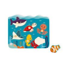 Lade das Bild in den Galerie-Viewer, Wooden Puzzle &#39;&#39;Marine Animals&#39;&#39; 18 months +
