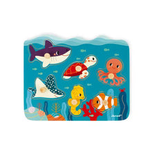 Lade das Bild in den Galerie-Viewer, Wooden Puzzle &#39;&#39;Marine Animals&#39;&#39; 18 months +
