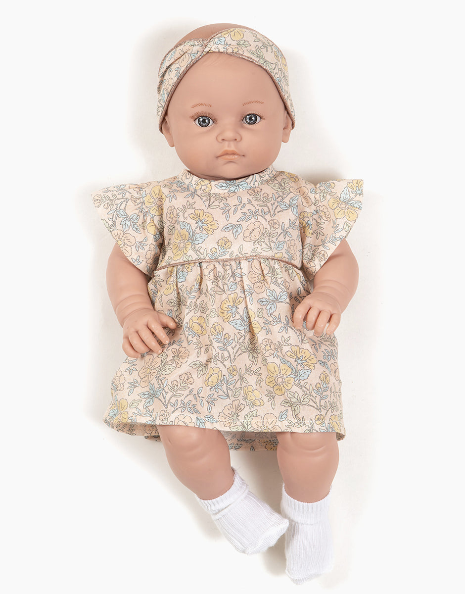 Minikane Bambinis Puppenkleidung „Gänseblümchenkleid und Stirnband-Set, Celia“, 47 cm