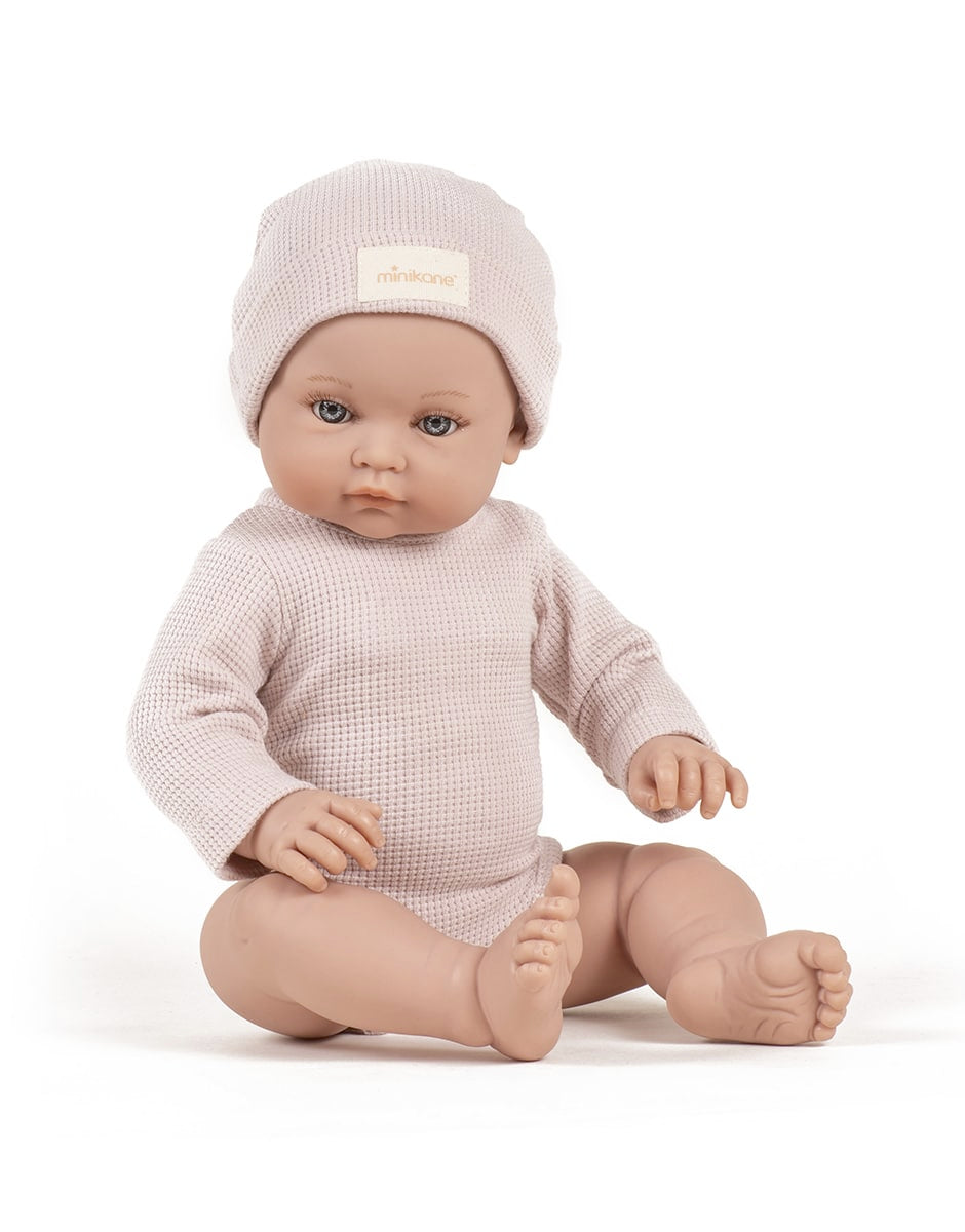 Minikane Bambinis Puppenkleidung „Body & Hat“ Blütenblatt 47cm