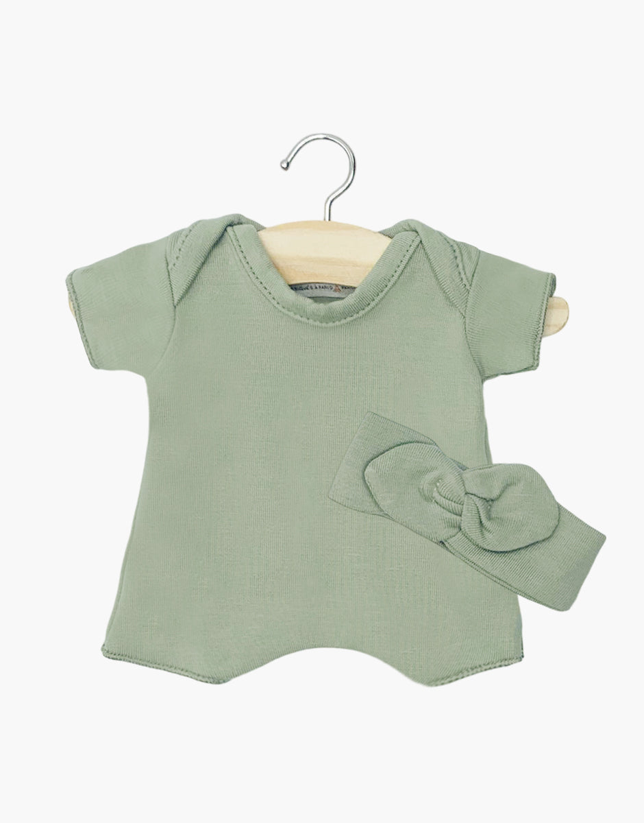 Babypuppenkleidung ''Shorty und Stirnband Khaki'' 28cm