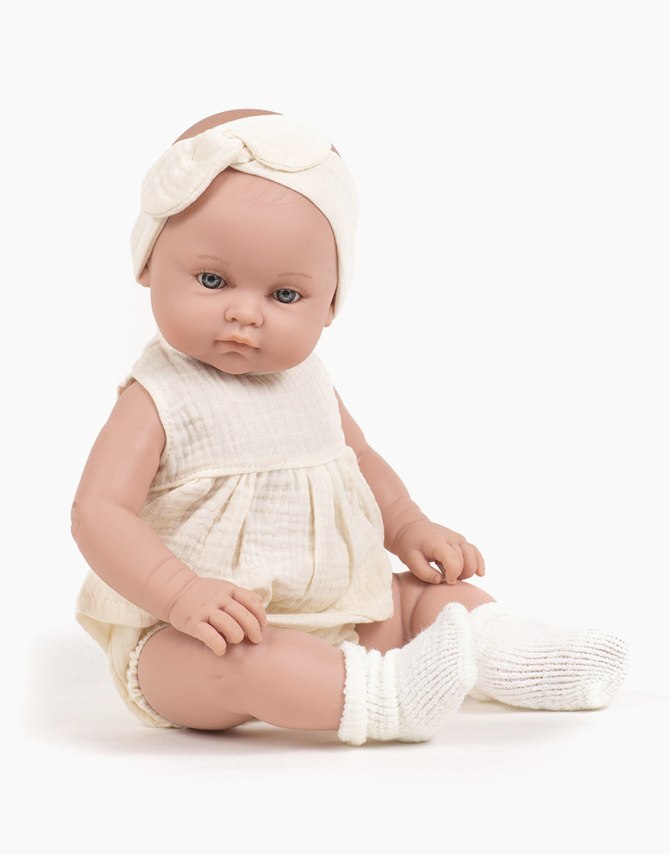 Minikane-Kinderpuppe „Yaelle“, 47 cm, Ecru-Strampler