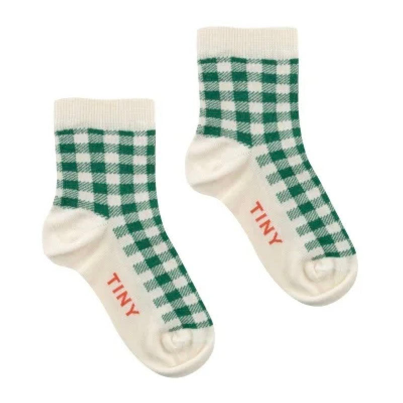 Tiny Cottons Socks ''Light Cream / Pine Green''