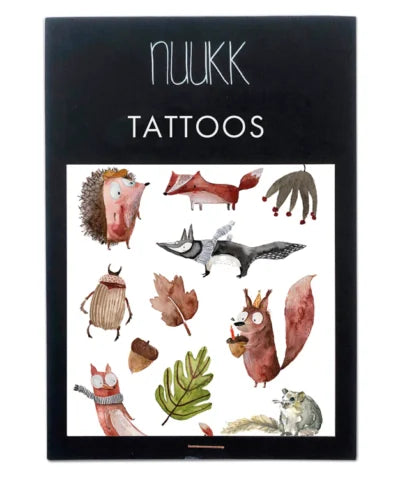 Temporäre Bio-Tattoos „Herbstwald“.