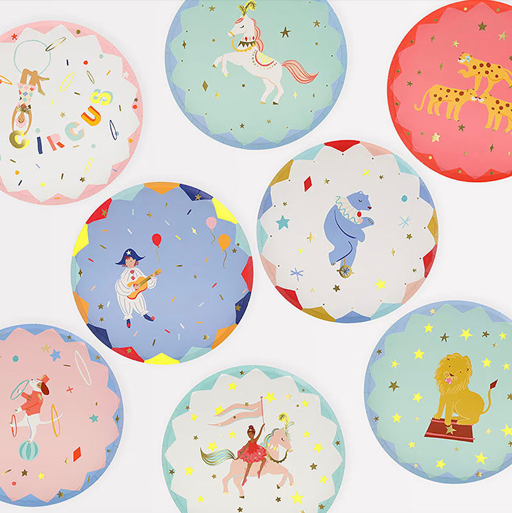 Circus Party Plates